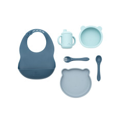 VAJILLA 7pcs SILICONA AZUL...